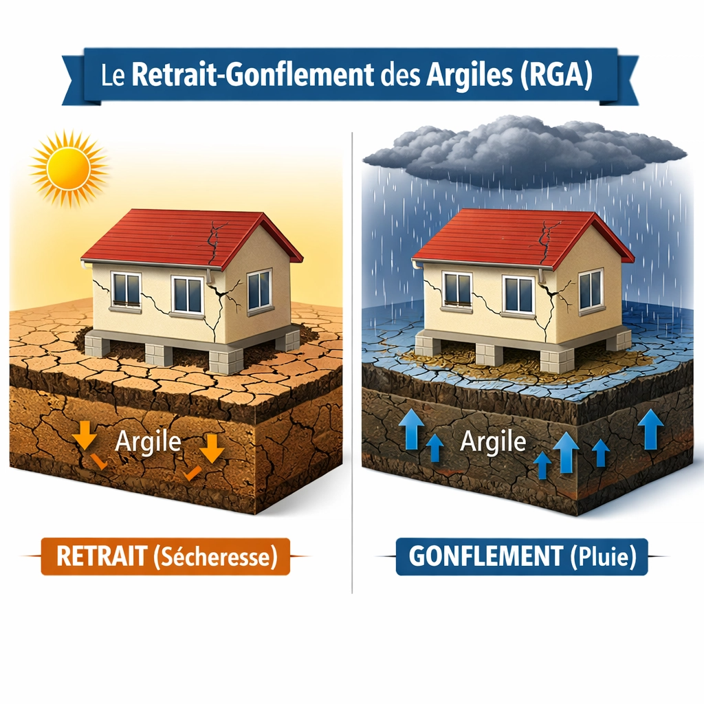 Maison fissurée par le RGA